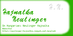 hajnalka neulinger business card